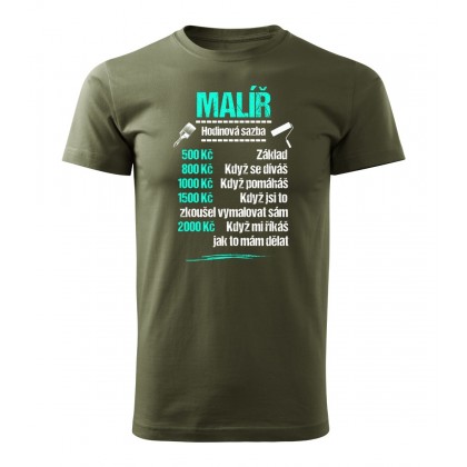 Tričko Malíř - sazba